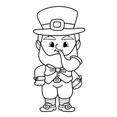 st patrick day outline cartoon