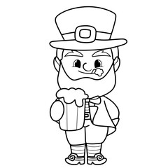 st patrick day outline cartoon