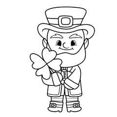 st patrick day outline cartoon