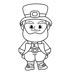 st patrick day outline cartoon