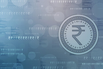 
Indian Rupee symbol on financial Background, Growth of Indian stock market, Abstract finance background, Stock market Concept background