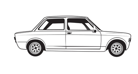 Silhouette Car Illustration  