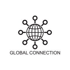 global connection icon , technology icon
