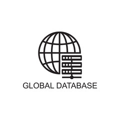 global database icon , data icon