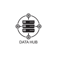 data hub icon , technology icon