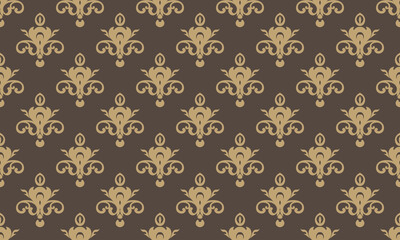 Damask Fleur de Lis pattern stencil vector seamless background wallpaper Fleur de Lis pattern Scandinavian Digital texture Design for print printable fabric saree border.