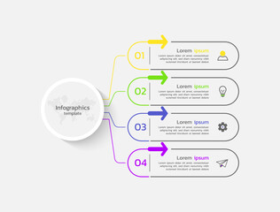 Fototapeta premium Vector business infographics template design