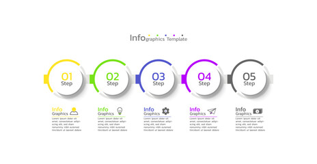 Circular business infographics template design