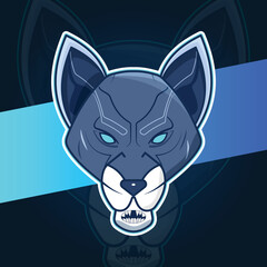 wolf vector mascot logo design with modern illustration concept. angry wolf illustration for sport and e-sport team.