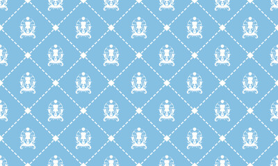 Pastel Damask Fleur de Lis pattern tattoo vector seamless background wallpaper