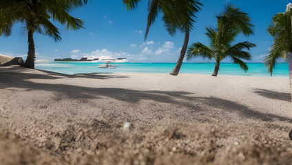 Fototapeta premium BEACH BACKGROUND FOR SUMMER PRODUCT SHOWCASE