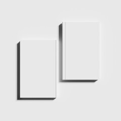 Book mockup template fully white 