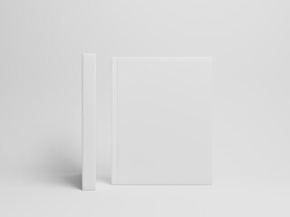 Book mockup template fully white 