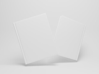 Book mockup template fully white 