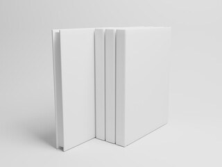 Book mockup template fully white 
