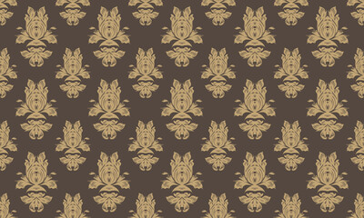 Damask Fleur de Lis pattern seamless vector background wallpaper Fleur de Lis pattern Scandinavian Digital texture Design for print printable fabric saree border.