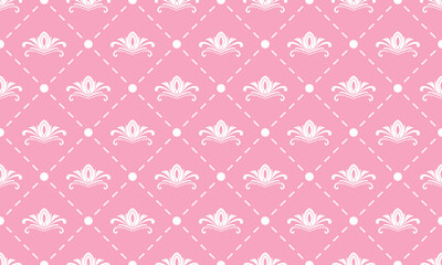 Damask Fleur de Lis pattern origin vector seamless background wallpaper