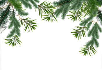 Fototapeta premium Generative AI. Tree Branch Border No.04