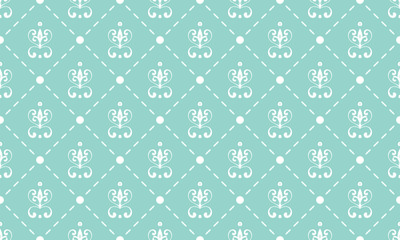 Damask Fleur de Lis pattern meaning vector seamless background wallpaper