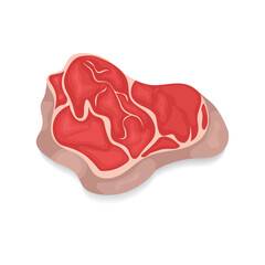 Raw beaf steaks with  a white background.
