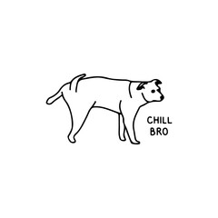 vector line concept dog illustration