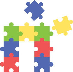 Creativity Puzzle Isolated Shape