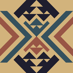 Tribal indian seamless pattern. Color mexican, aztec and maya ornament, ethnic stylish fabric geometric print wallpaper texture vector set. Unique folk, national culture collection