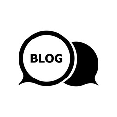 blog sign on white background