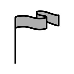 pole flag web color icon vector. pole flag web sign. isolated symbol illustration