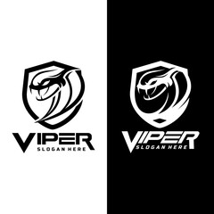 viper logo icon design vector