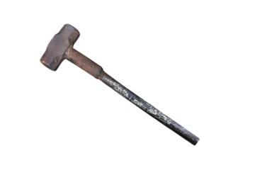 Blacksmith hammer isolated on transparent background.