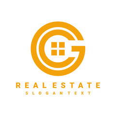 C  and G real estate logo vector