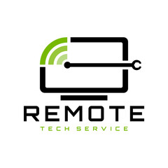 tech services logo design vector