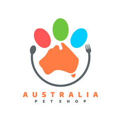 australia pets logo design vector