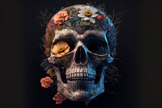 Day of the dead, Dia de los muertos character. Digital art