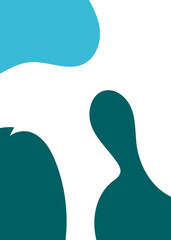 Blue Green Abstract Shape Background