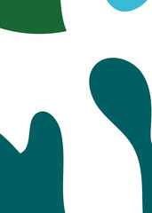 Blue Green Abstract Shape Background