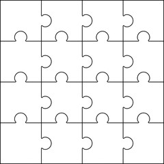Fototapeta premium Square Puzzle Line Pattern