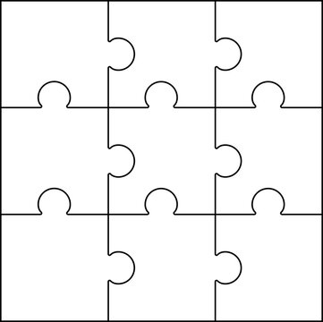 Square Puzzle Line Pattern