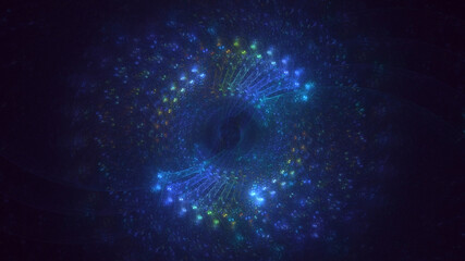 3D rendering abstract round light background