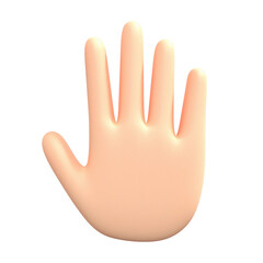 手、手のひらのかわいい3Dアイコン。3Dレンダリング画像。