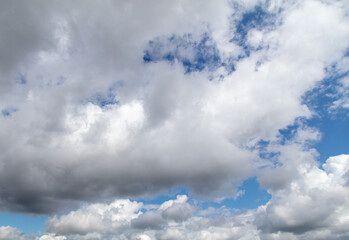 White clouds on the blue sky