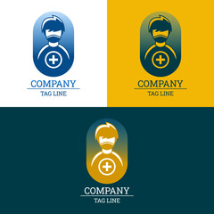 People use vector design logo masks, suitable for web, stickers and business