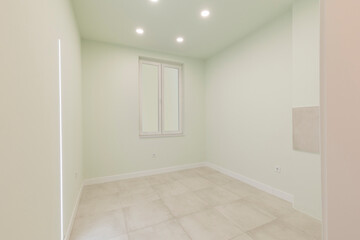 Empty apartment interior, future kitchen space