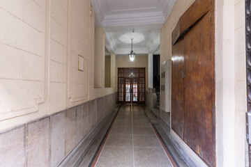 Entrance corridor in old apartment building