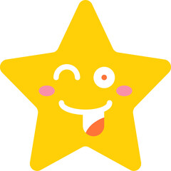 Playful wink star emoji icon