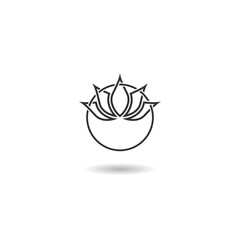 LOTUS Flower Creative Logo with shadow
