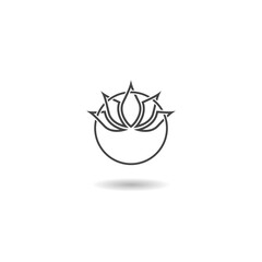 LOTUS Flower Creative Logo with shadow