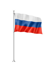 Russian flag isolated on white