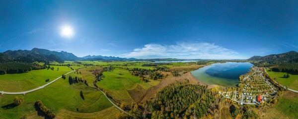 Goldener Oktober im Ostallgäu - 360° Rundblick auf die Region um den Bannwaldsee